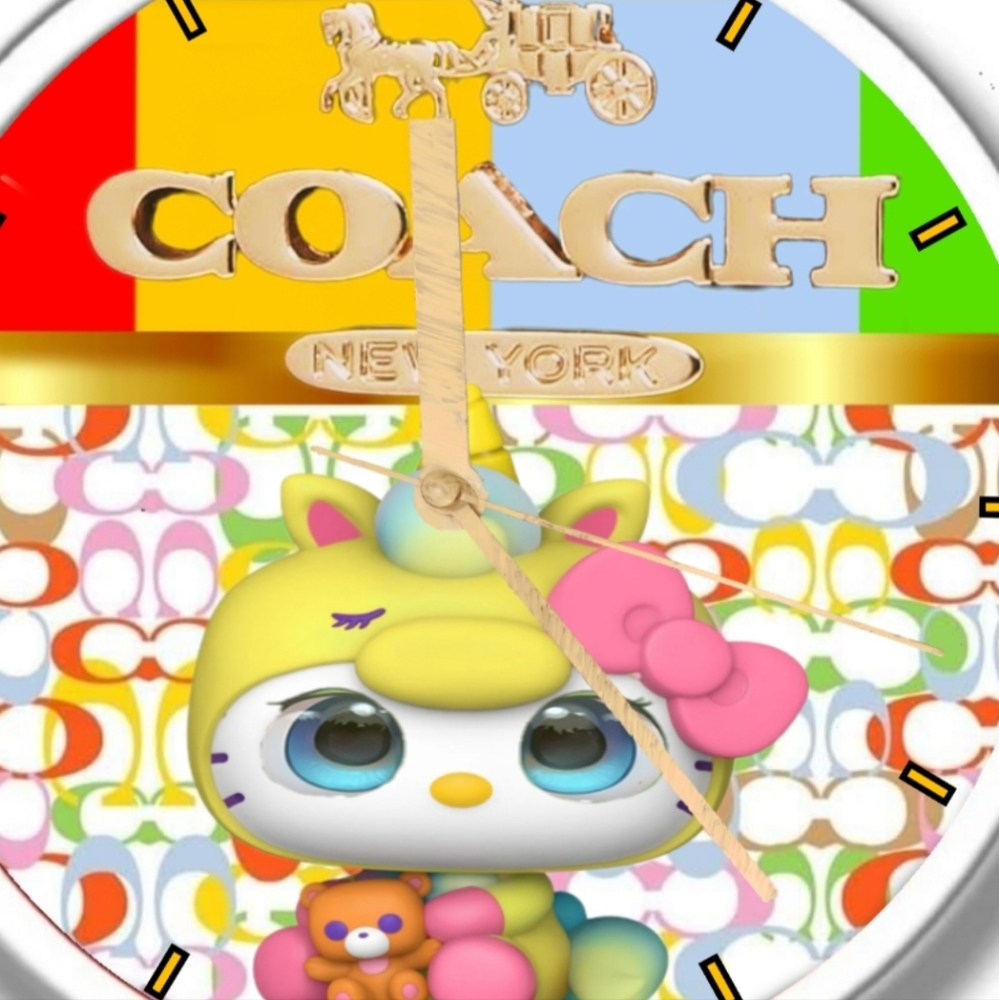Coach Hello kitty led lights clock personalized
